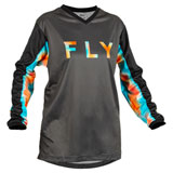 Fly Racing Women's F-16 Jersey Grey/Pink/Blue