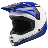 Fly Racing Youth Kinetic Vision Helmet White/Blue