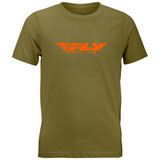 Fly Racing Youth Corporate T-Shirt Olive/Orange