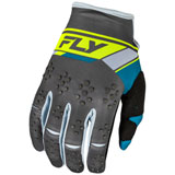Fly Racing Kinetic Prix Gloves Charcoal/Hi-Vis