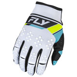 Fly Racing Kinetic Prix Gloves White/Black/Hi-Vis