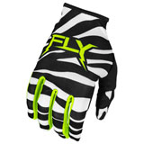 Fly Racing Lite Uncaged Gloves Black/White/Neon Green