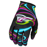 Fly Racing Lite Warped Gloves Black/Pink/Electric Blue