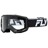 Fly Racing Focus Goggle Black-White Frame/Clear Lens