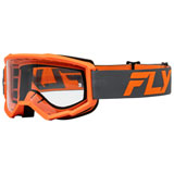 Fly Racing Focus Goggle Charcoal-Orange Frame/Clear Lens