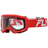 Fly Racing Focus Goggle Red-White Frame/Clear Lens