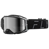 Fly Racing Zone Pro Goggle Black-Grey Frame/Black Mirror Smoke Lens