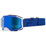 Fly Racing Zone Pro Goggle Blue Frame/Sky Blue Mirror Lens