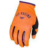 Fly Racing Women's Lite Gloves Neon Coral/Deep Purple