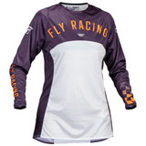 Fly Racing Women's Lite Jersey Deep Purple/White/Neon Coral