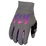 Fly Racing Youth F-16 Gloves Grey/Pink/Purple