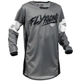 Fly Racing Youth Kinetic Khaos Jersey Grey/Black/White