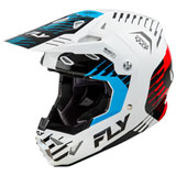 Fly Racing Formula CP Slice Helmet White/Red/Cyan