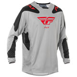 Fly Racing Kinetic Sym Jersey Light Grey/Red/Black