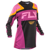 Fly Racing Women's F-16 Jersey Black/Mauve/Yellow