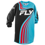 Fly Racing Youth F-16 Jersey Cyan/Black/Red