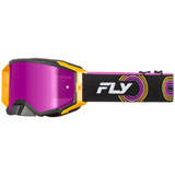 Fly Racing Zone Elite Goggle Black-Yellow-Purple Frame/Magenta Mirror Smoke Lens