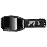 Fly Racing Zone Pro Goggle Black-Black Frame/Black Mirror Smoke Lens