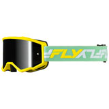 Fly Racing Zone Goggle Yellow-Green Frame/Black Mirror Smoke Lens