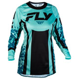 Fly Racing Women's Lite Flake Jersey Aqua/Teal/Black