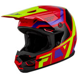 Fly Racing Youth Kinetic Scrap Helmet Red/Hi-Vis/Purple/Black