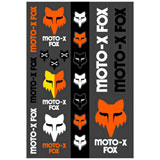 Fox Racing Heritage Track Pack Sticker Sheet Black/White/Orange