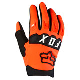 Fox Racing Youth Dirtpaw Gloves 2023 Flo Orange