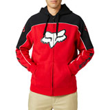 Fox Racing Dvide Zip-Up Hooded Sweatshirt Flame Red
