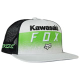 Fox Racing X Kawasaki Snapback Hat 2023 Steel Grey
