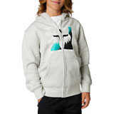 Fox Racing Youth Detonate Zip-Up Hooded Sweatshirt Light Grey