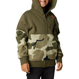 Fox Racing Youth Lindon Zip-Up Hooded Sweatshirt Olive Camo