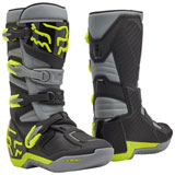 Fox Racing Youth Comp Boots Grey/Yellow