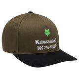 Fox Racing Kawasaki Flexfit Hat Olive Green