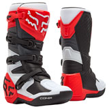 Fox Racing Youth Comp Boots White/Flo Red