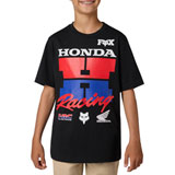 Fox Racing Youth Honda T-Shirt Black