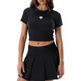 Fox Racing Women's Fox Head Rib Baby T-Shirt Black