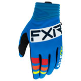 FXR Racing Prime Gloves 2022 Cobalt Blue/White