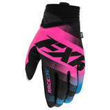 FXR Racing Prime Gloves 2022 E-Pink/Sky Blue/Black