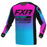 FXR Racing Vapor MX Jersey 24.5 Black/Sky/Pink
