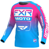 FXR Racing Clutch Jersey Cyan/E-Pink