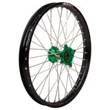 Haan Wheels Complete Front Wheel Kit with DID Dirtstar STX Wheel Black Rim/Green Hub