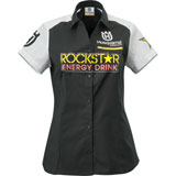 Husqvarna Women's Rockstar Replica Button Up Shirt Black