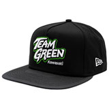 Kawasaki Team Green New Era Flat Bill Hat Black