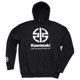 Kawasaki River Mark Hooded Sweatshirt Black