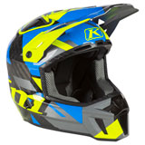 Klim F3 Carbon Helmet Raid Electric Blue Lemonade/Hi-Vis
