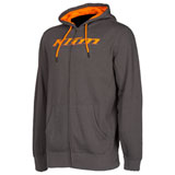 Klim Shadow Zip-Up Hooded Sweatshirt Asphalt/Strike Orange
