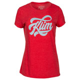 Klim Women's Script T-Shirt Classic Red/Crystal Blue
