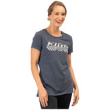 Klim Women's Foundation T-Shirt Navy Frost/Papyrus