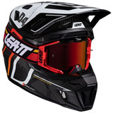 Leatt Moto 9.5 Carbon Helmet with 6.5 Velocity Iriz Goggle White