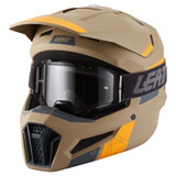 Leatt Moto 3.5 Helmet with 3.5 Vizion Goggle Khaki Brown
